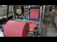 Linea di produzione per taglio e plissettatura di materiale a cinque strati