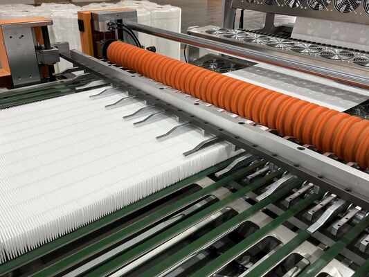 Certificazione CE & ISO Linea di produzione completamente automatica con servomotore per piegatura e incollaggio di mini filtri HEPA