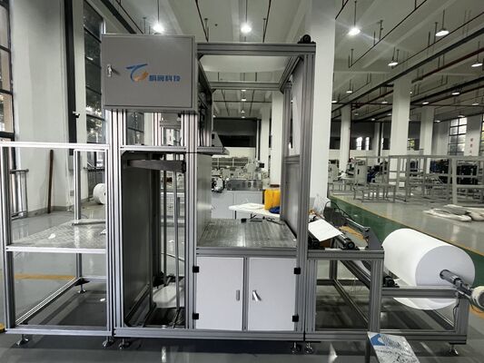 Linea di produzione per piegatura di carta in fibra di vetro partizionata ad alta efficienza