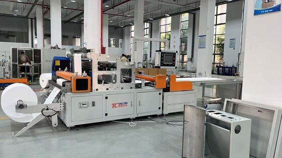 300mm Folding Height Fiberglass HEPA Mini Filter Pleating and Gluing Production Line