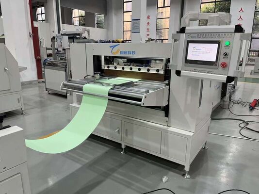 Linea di produzione per plissettatura e incollaggio a coltello, completamente automatica, con servomotori, per applicazioni commerciali