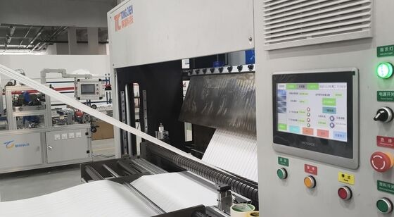 Linea di produzione di carta pieghevole in fibra di vetro senza partizioni ad alta temperatura 300 mm altezza di piegatura