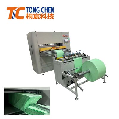 Linea di produzione completamente automatica per pieghettatura di carta da filtro con altezza piega 300 mm e servomotore